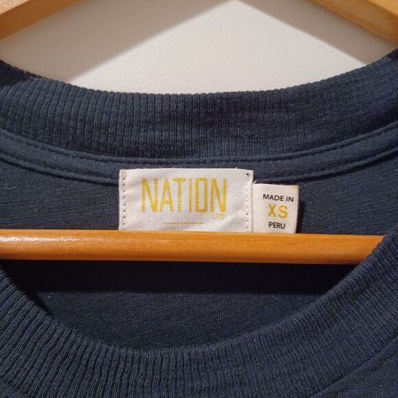 NATION LTD Martine Black Pima Cotton Midi Tiered Dress Size XS Preppy Casual - Picture 5 of 10